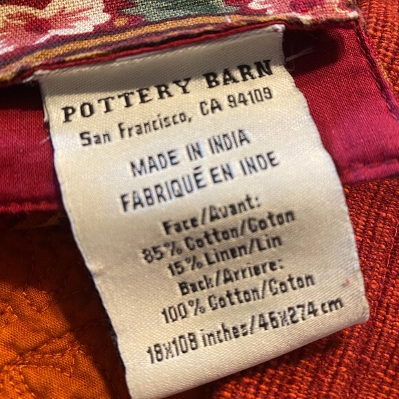 Pottery Barn Table Runner with 4 Matching Napkins – Paisley Floral Design - Picture 6 of 10